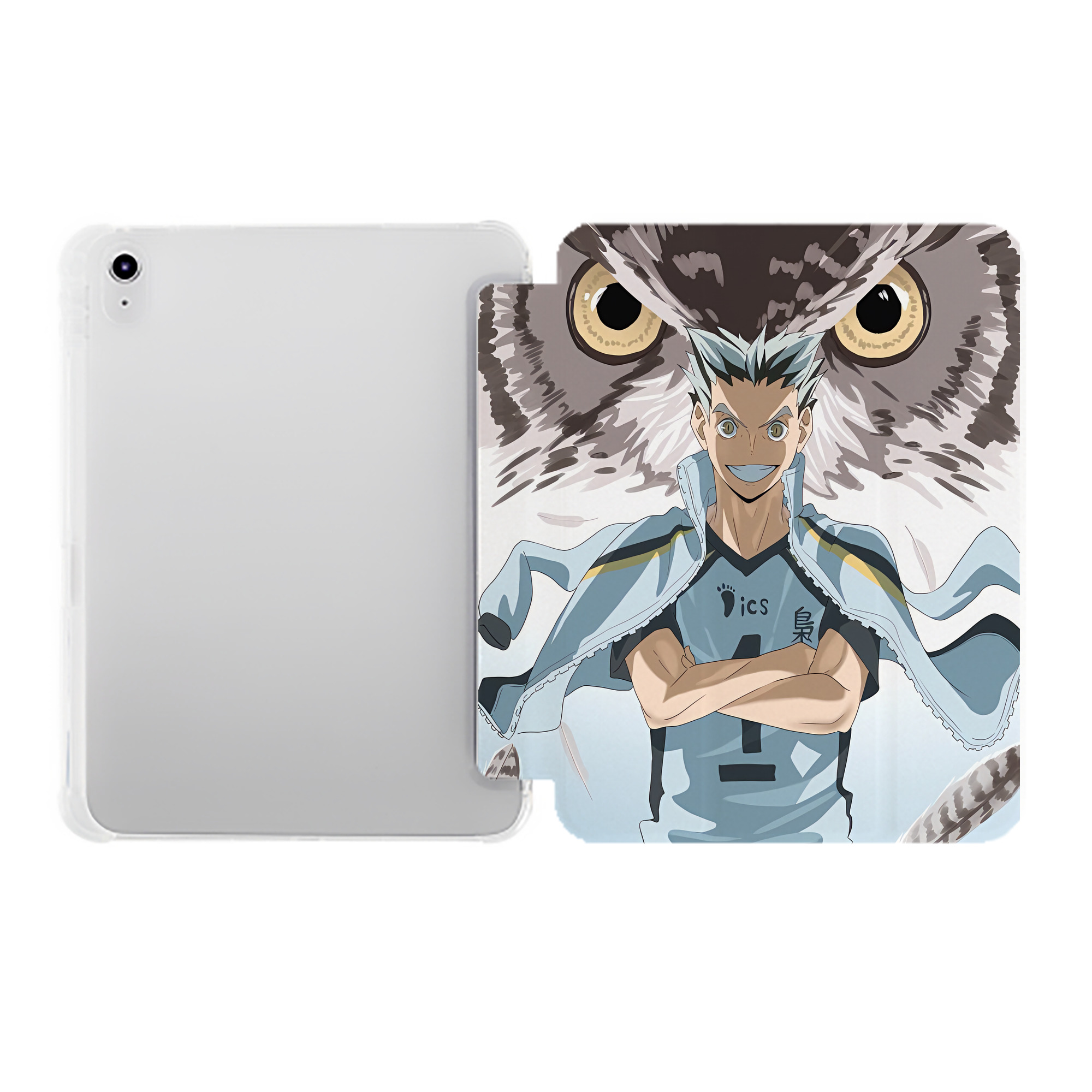 （画像用） ハイキュー!! Haikyu!! IPad ケース ペン収納付き 三つ折りスタンド PUレザー×シリコン 対応機種9.5/10.5/10.9インチ